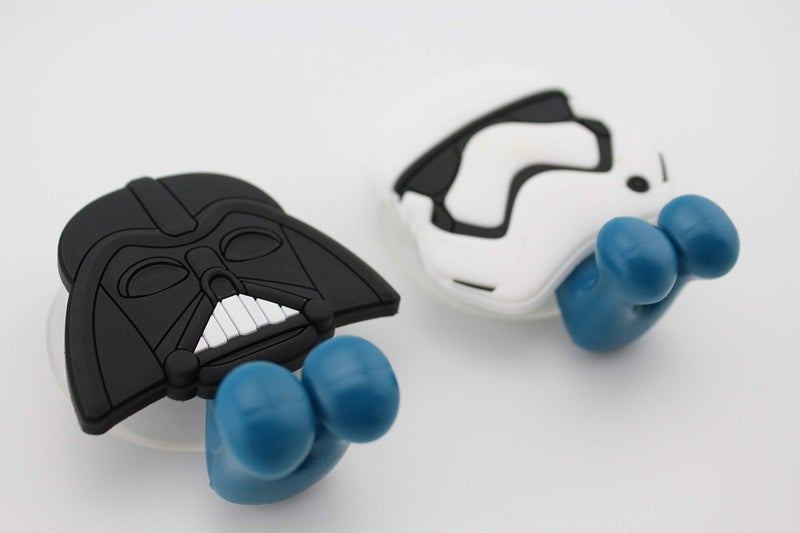 Finex Star Movie Stormtrooper Head 2 pcs Set Toothbrush Holders with Suction Cup for Wall in Bathroom at Home RV Camper Van - Image 2